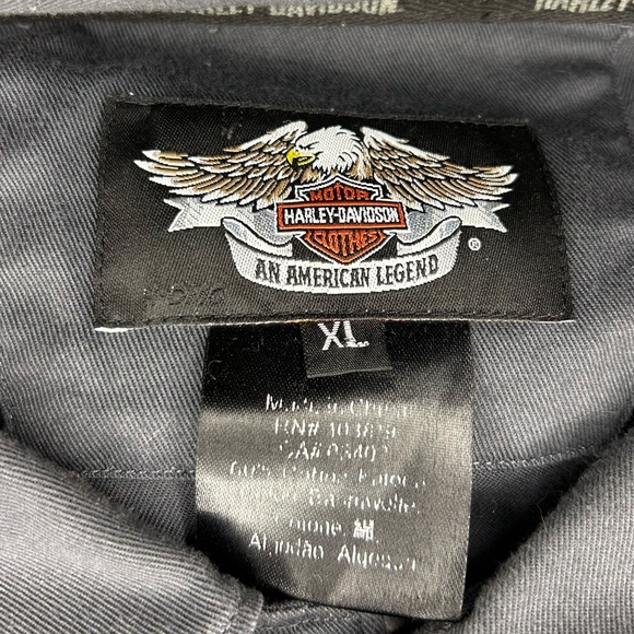 Harley-Davidson Willie G Skull Gray Button Shirt Men’s Size XL Garage Biker - Picture 8 of 11